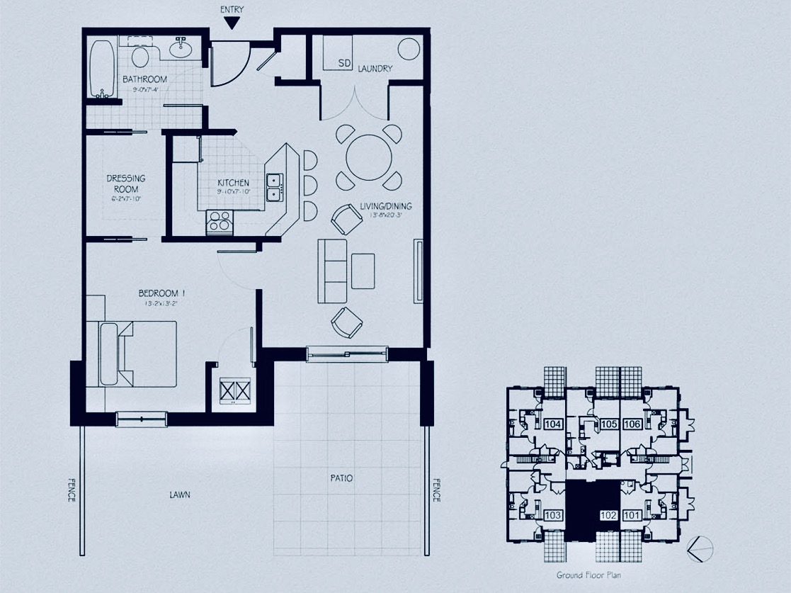Unit 102 floor plan