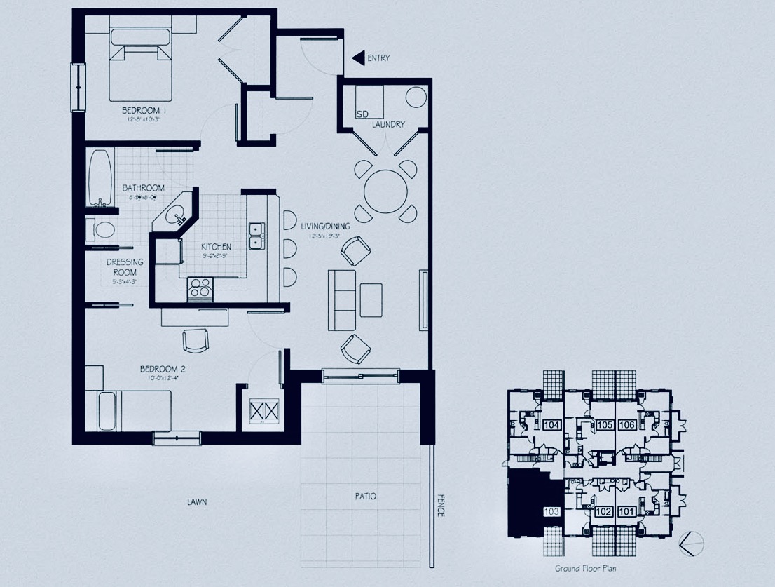 Unit 103 floor plan