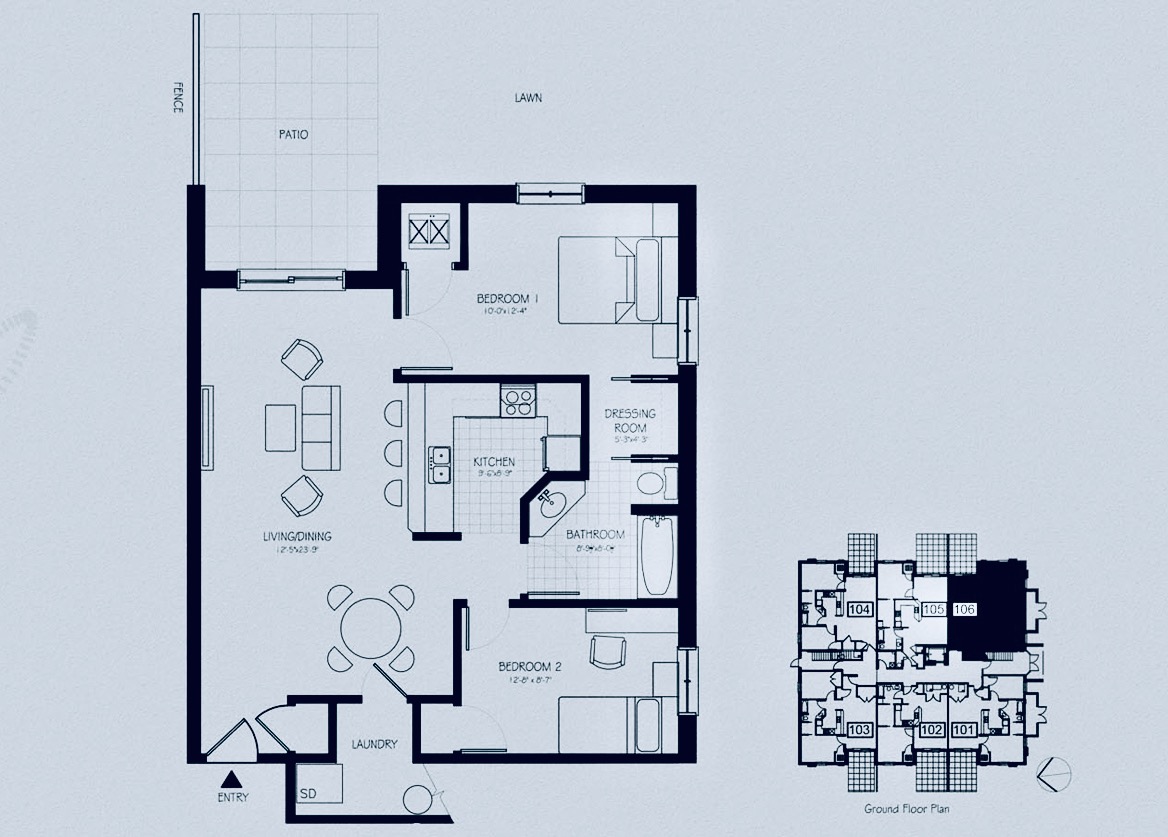 Unit 106 floor plan