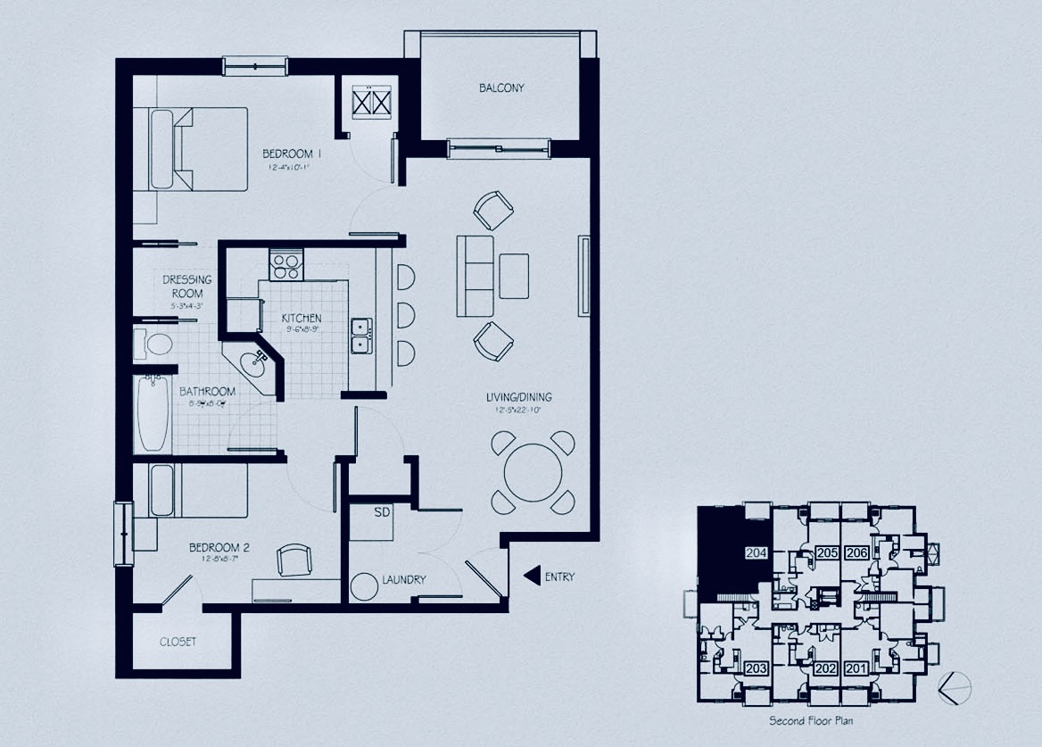 Unit 204 floor plan