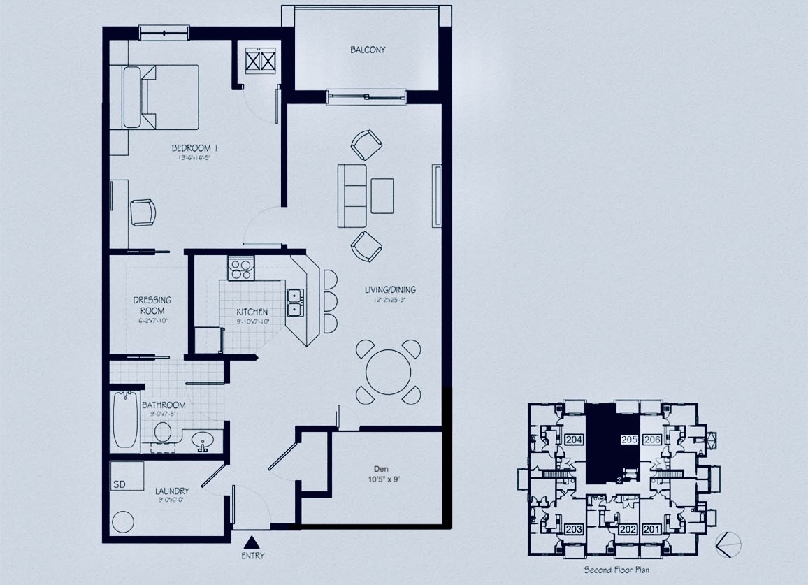 Unit 205 floor plan